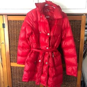 Cute Calvin Klein red trench puffer coat small